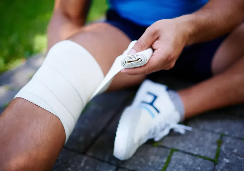 An athlete being tested before returning to sport